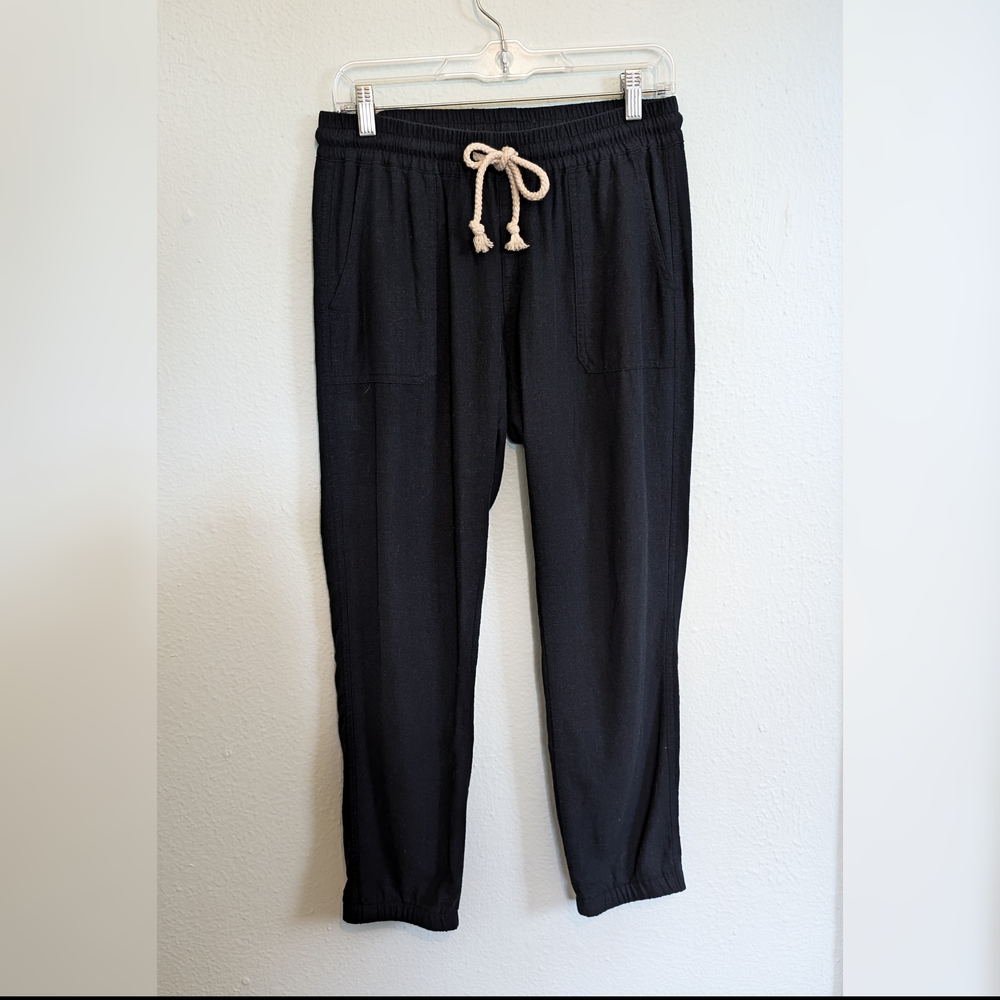 American Giant Linen Joggers Women's S Navy Blue